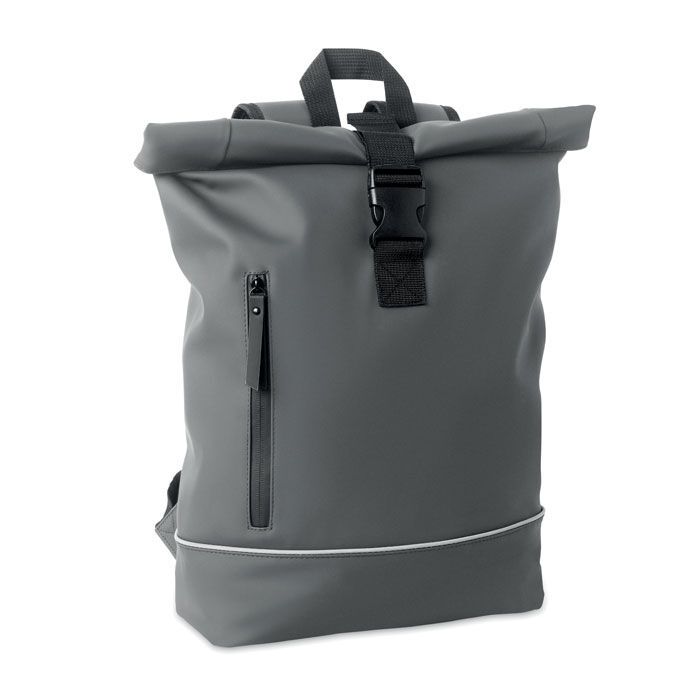 15" Rolltop-Laptop-Rucksack LAPTOSA - steingrau-979