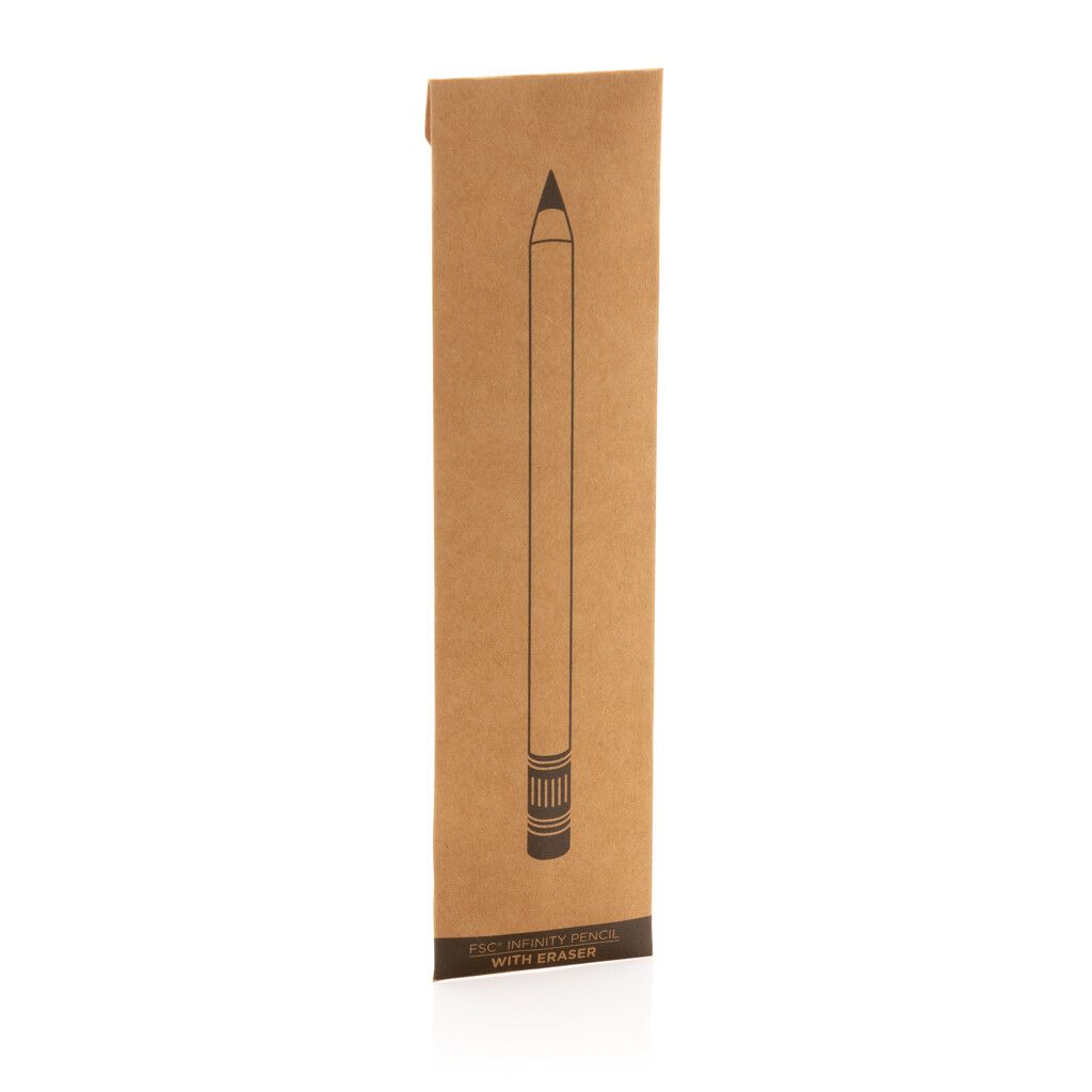 Bambus Infinity-Stift mit Radiergummi - braun-830