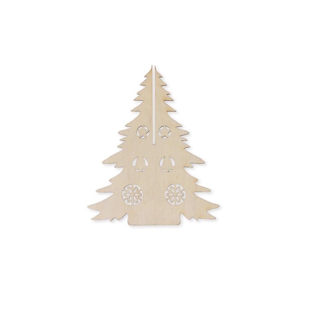 PINERY Zerlegbarer Weihnachtsbaum aus Holz zum Bemalen - naturhell-484