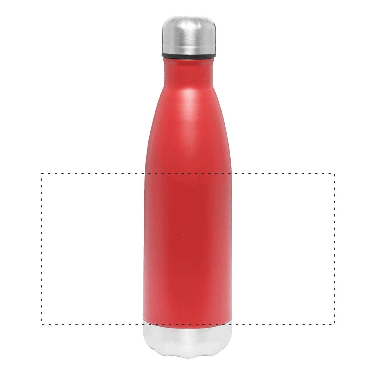 Veredelungsposition mittig um die Flasche
