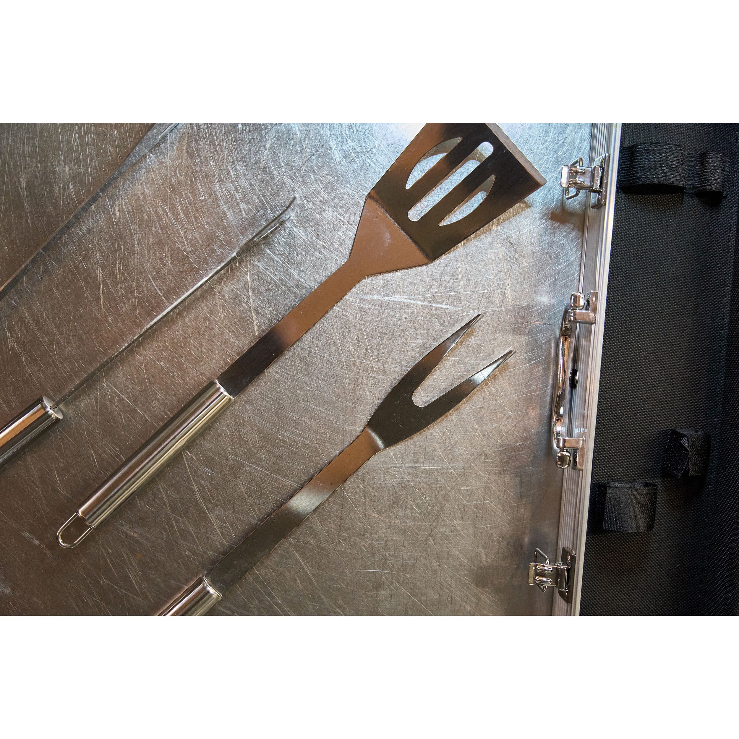 Grillkoffer Oval Plate - silbergrau-42
