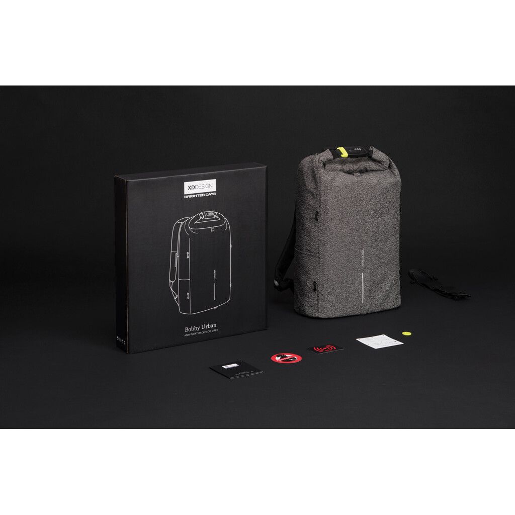 Urban schnitthemmender Anti-Diebstahl-Rucksack - grau-980