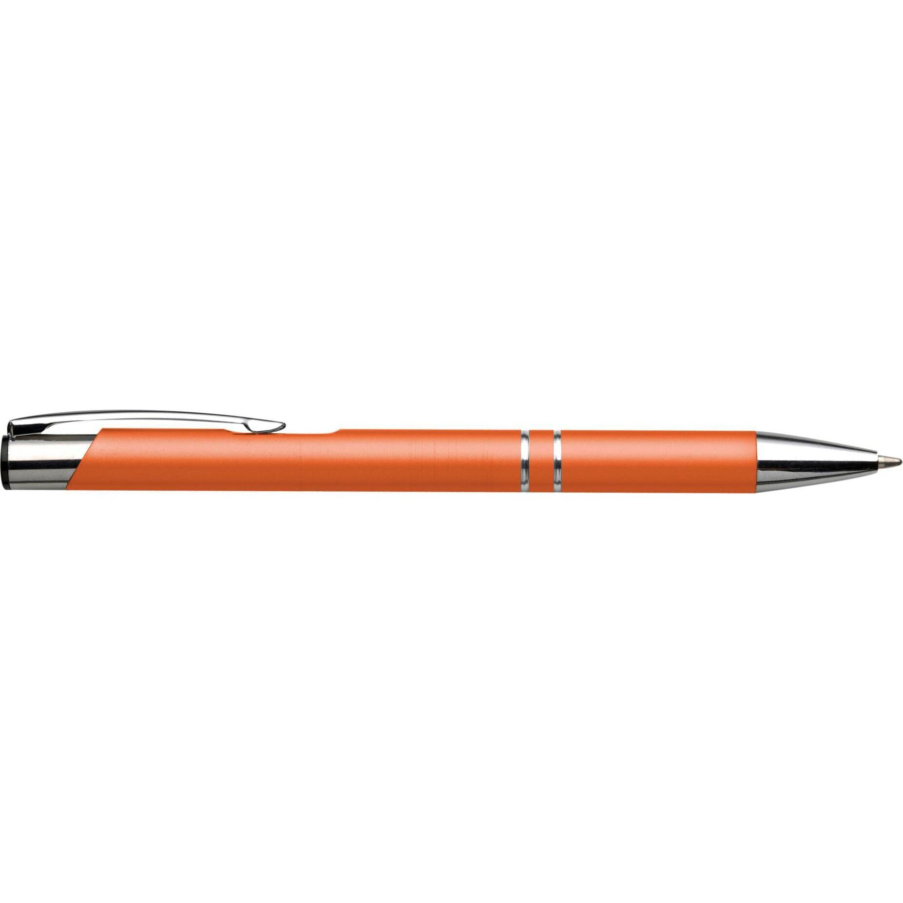 Kugelschreiber aus Aluminium Albacete - orange-385