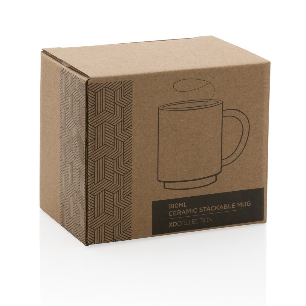 Stapelbare Keramiktasse, 180ml - grau-589