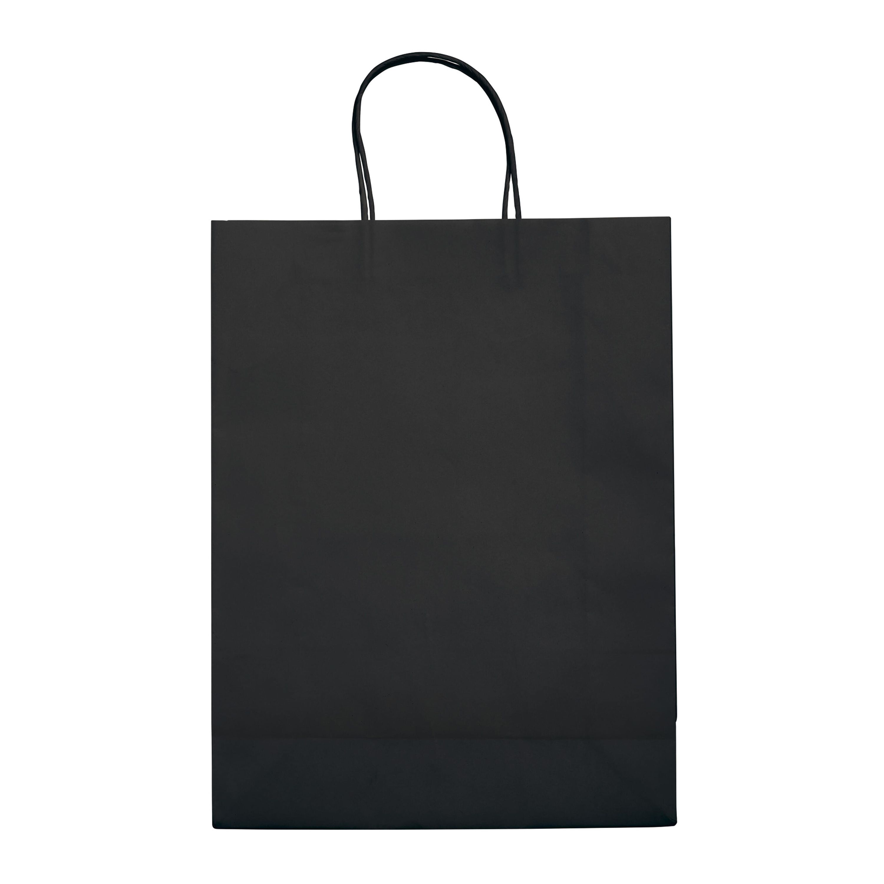 Große Papiertasche im Eco Look 120g/m² - schwarz-923