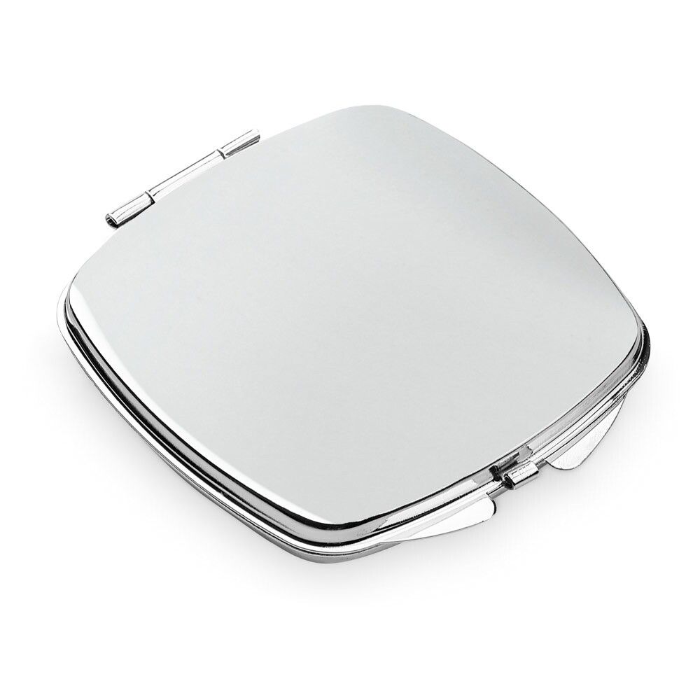 SHIMMER Doppelter Taschenspiegel aus Metall - silber-587