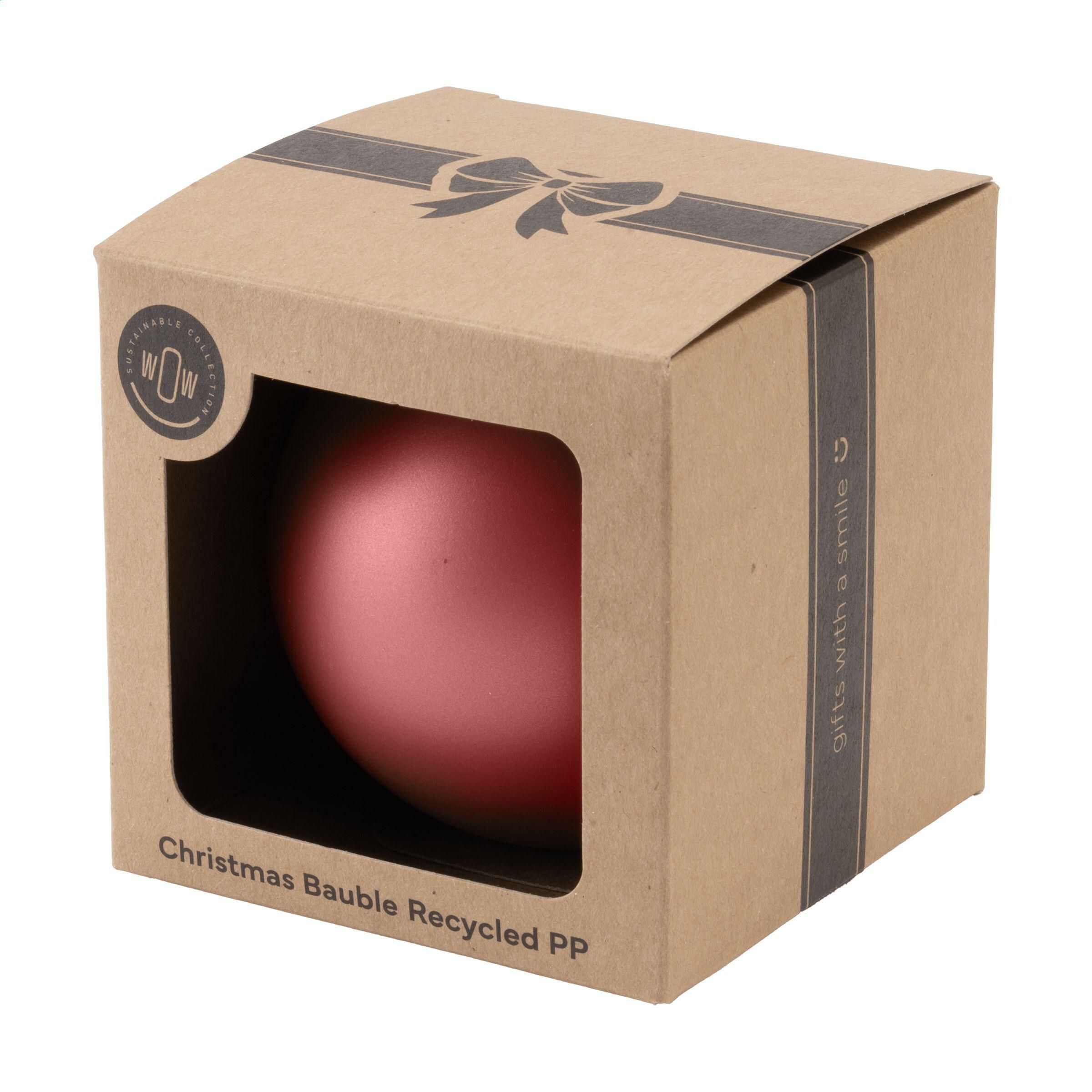 Weihnachtskugel Ø7cm Recycled PP Box - Made in Europe - rot-875
