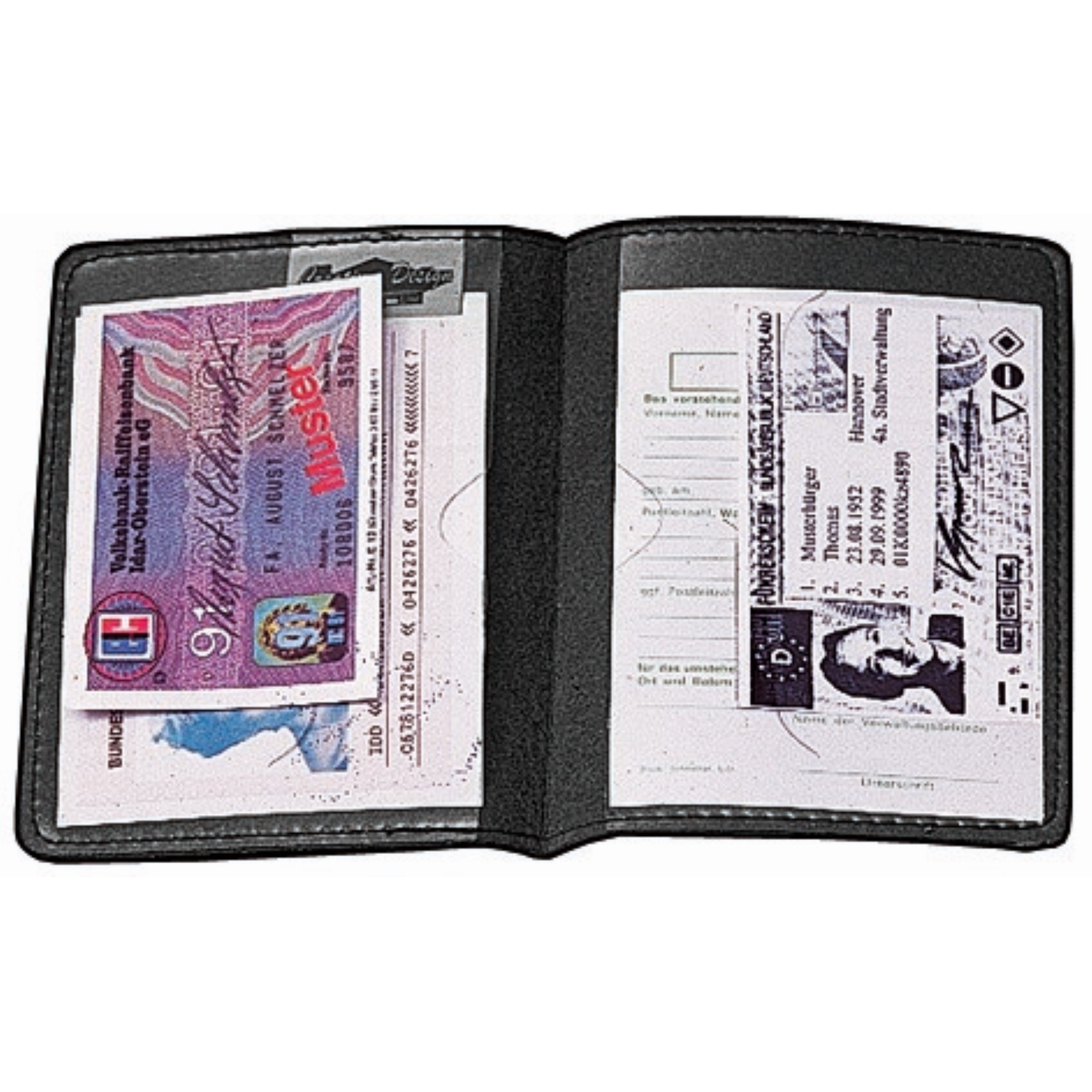 CreativDesign® Ausweistasche "Paper Label 2" - schwarz-145