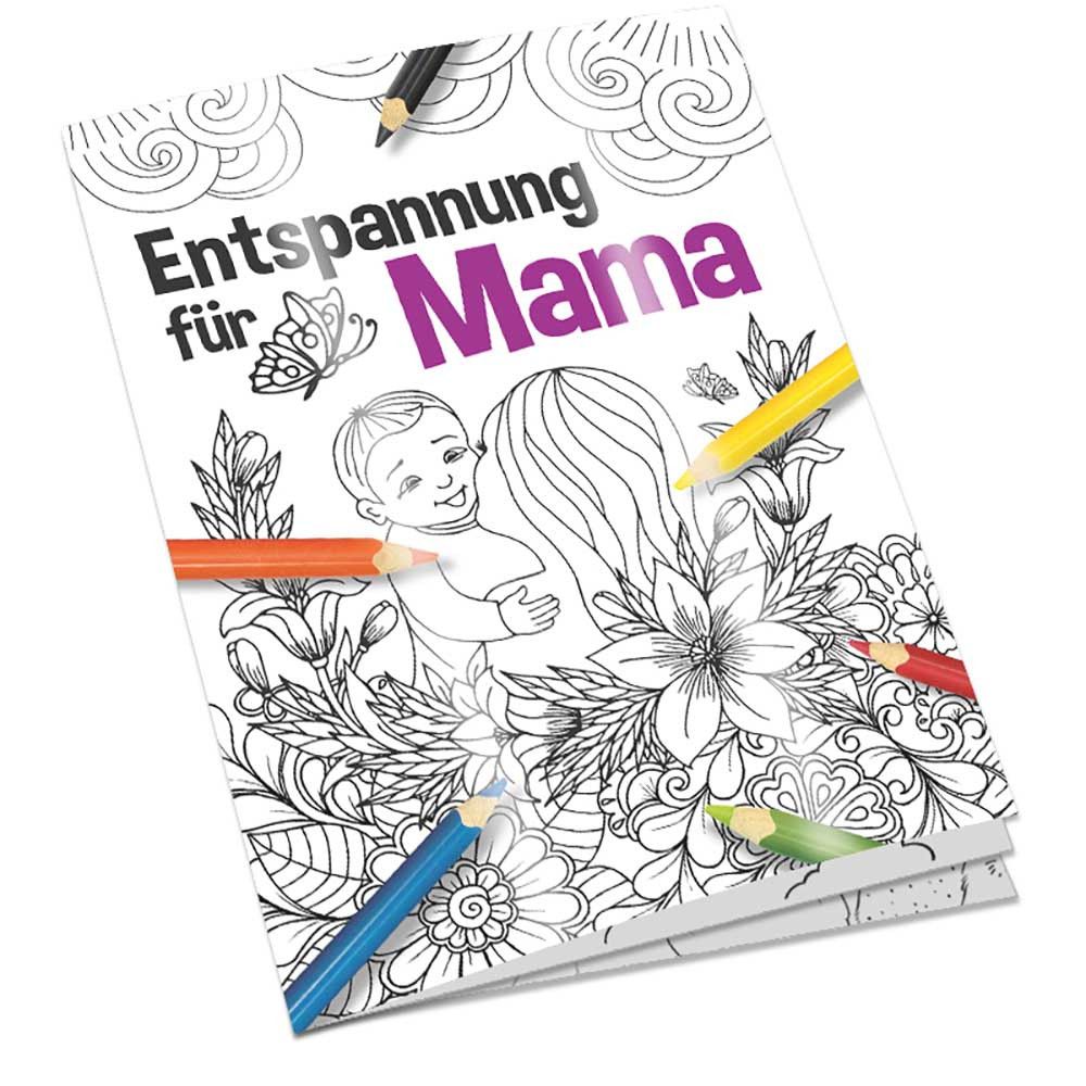 Malbuch / Mal-Set A6 - Entspannung für Mama - Malset mit 1-c Logoeindruck-894