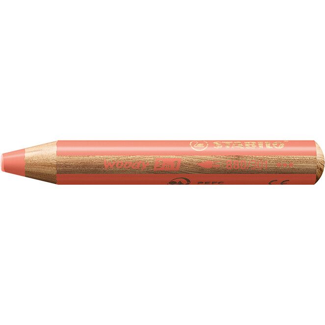 STABILO woody 3 in 1 Farbstift - pastell-rot-486
