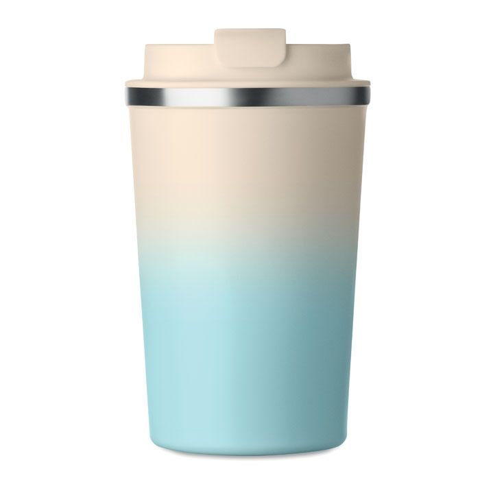 Doppelwandiger Becher 350 ml BRACE GRADIENT - babyblau-18