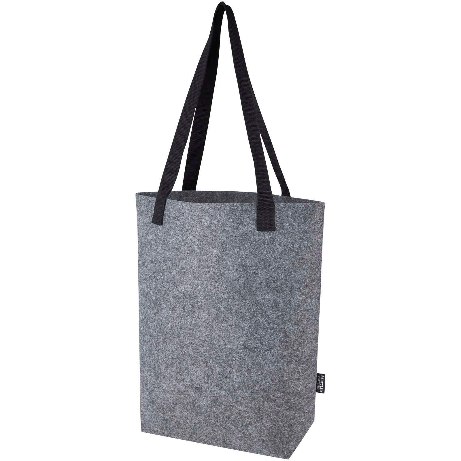 Felta Tragetasche aus GRS-recyceltem Filz mit breitem Boden 12 L - mittelgrau-213