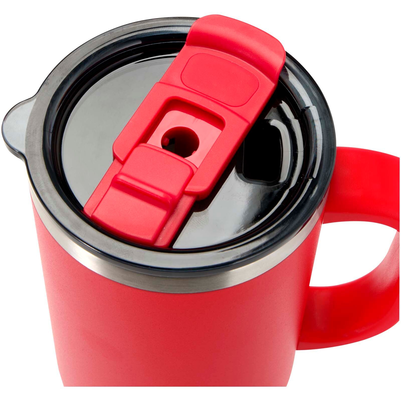 Sydney 1200 ml doppelwandiger RCS-zertifizierter Kupfer-Vakuum Isolierbecher mit Strohhalm - rot-614