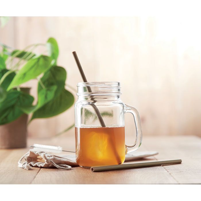 Bambus Trinkhalme-Set NATURAL STRAW - beige-850