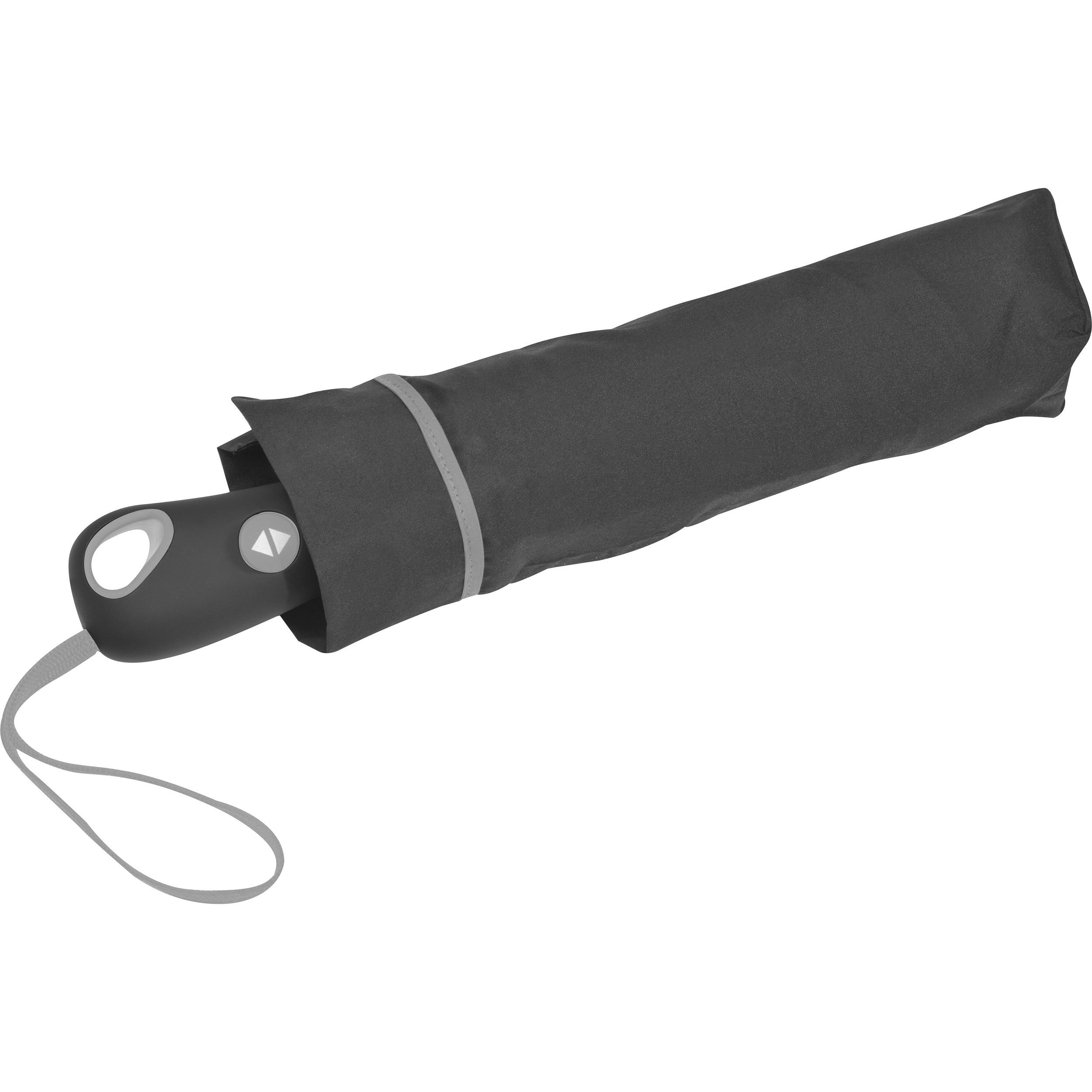 Taschenschirm aus Pongee mit Fiberglas Gestänge - silbergrau-166