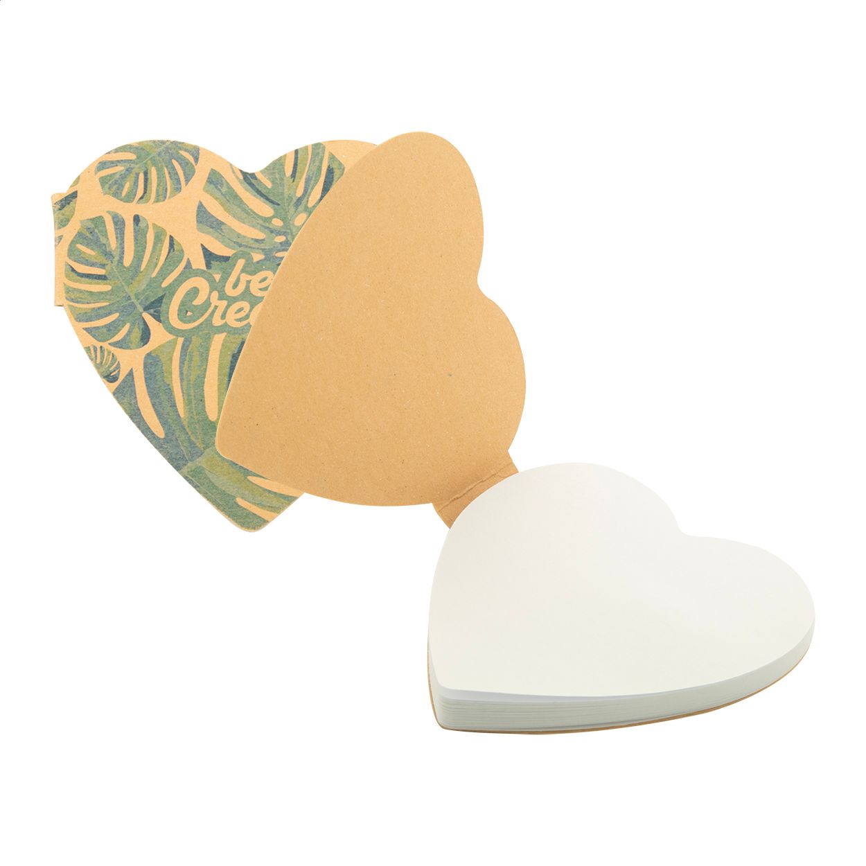 CreaStick Heart Eco Individuelle Haftnotizen - natur-542