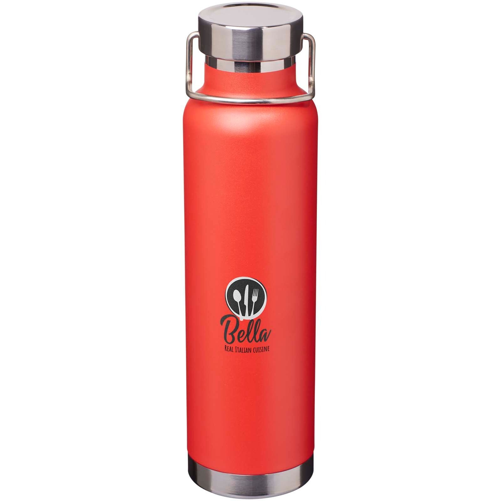 Thor 650 ml RCS-zertifizierte Kupfer-Vakuum Isolierflasche aus recyceltem Edelstahl  - rot-203