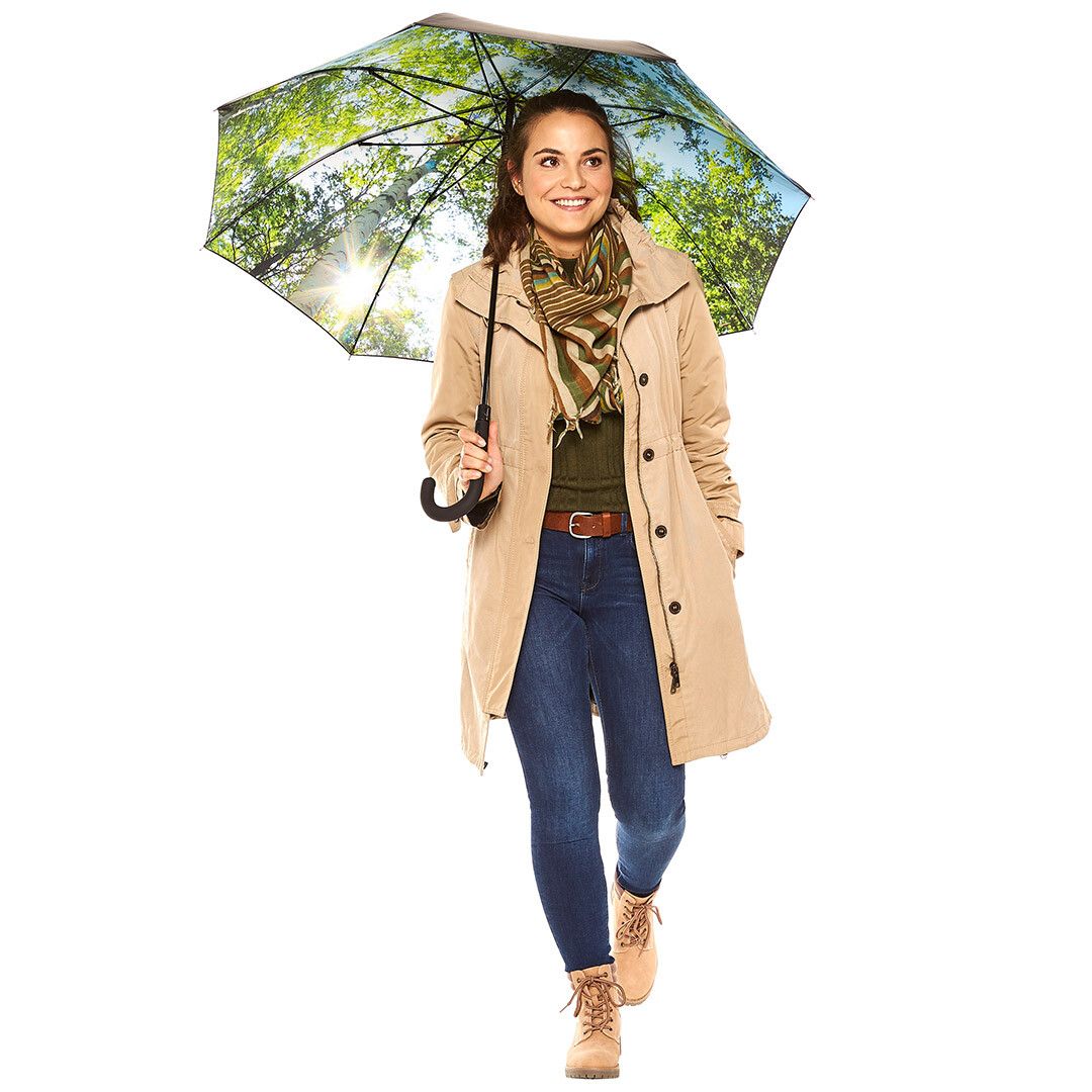 AC-Stockschirm FARE® Impressions Ø105 cm - schwarz - wald - design-451