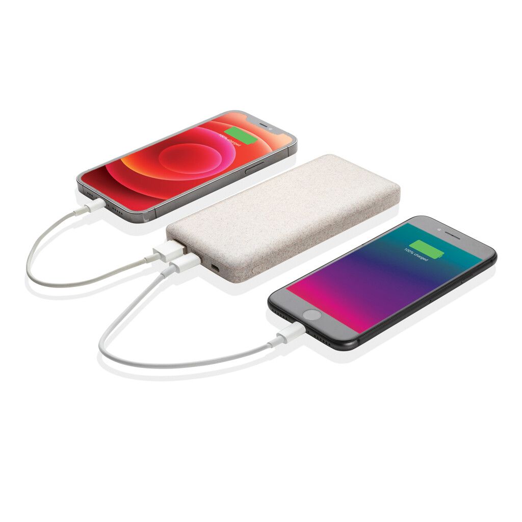 10.000 mAh Weizenstroh Powerbank - khaki-707