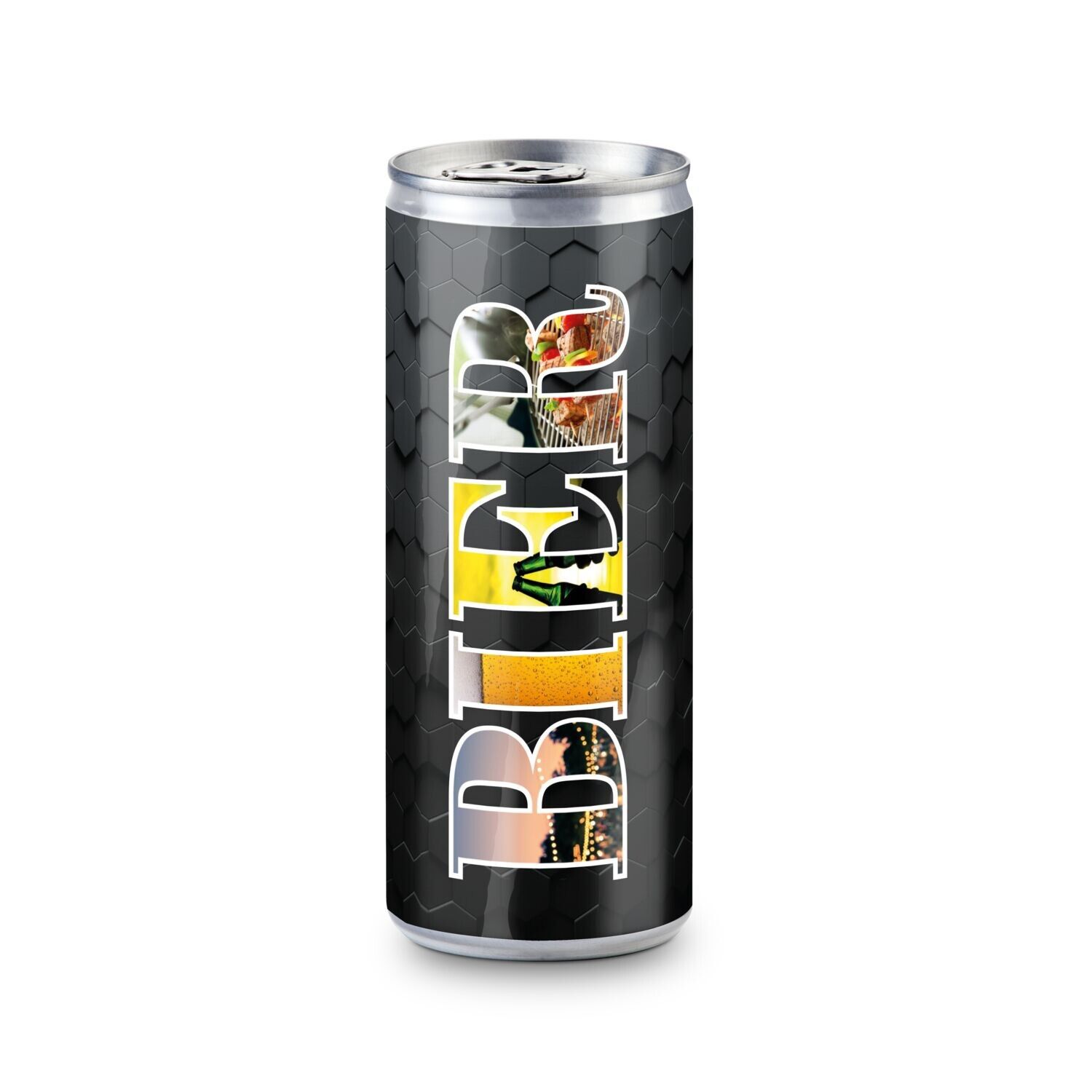 Helles Bier in der Slimline Dose, feinherb und leicht malzig , 250 ml - Papier-Etikett-387