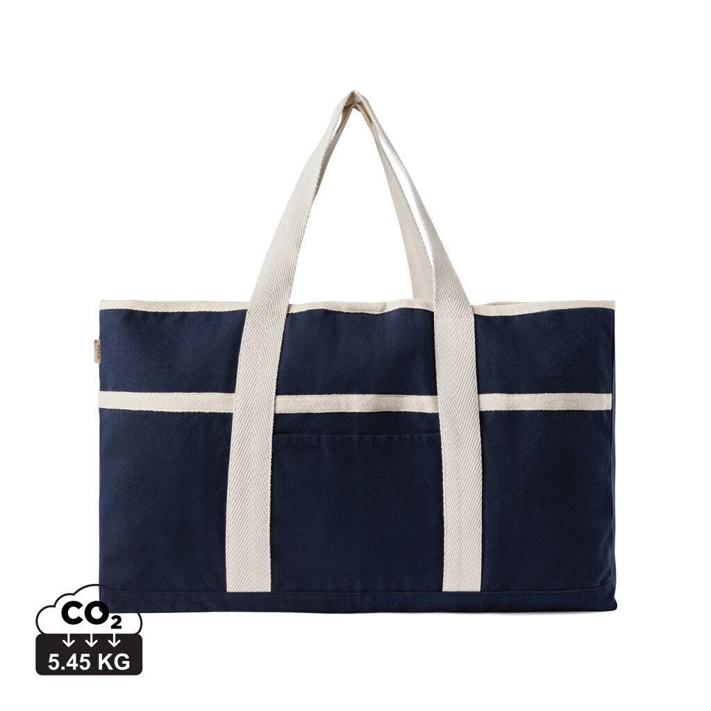 VINGA Volonne AWARE™ Strandtasche aus recyceltem Canvas - blau-72