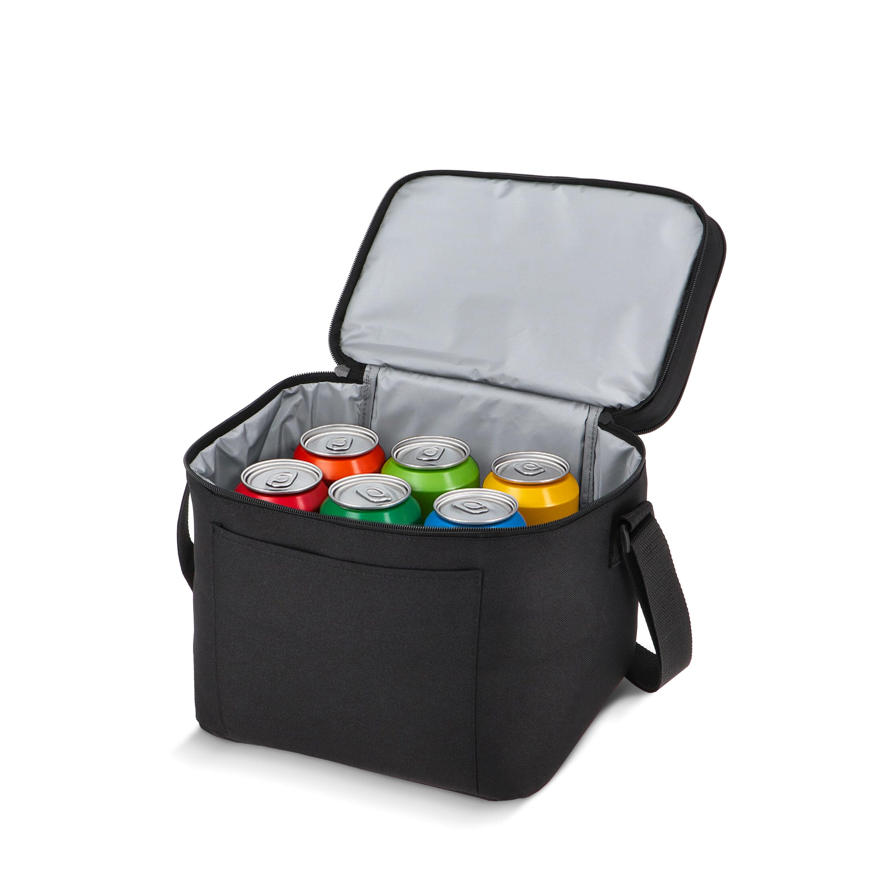 R-PET 600D Kühlbeutel mit zwei Fächern 30 x 20 x 25 cm 12 l - schwarz-998