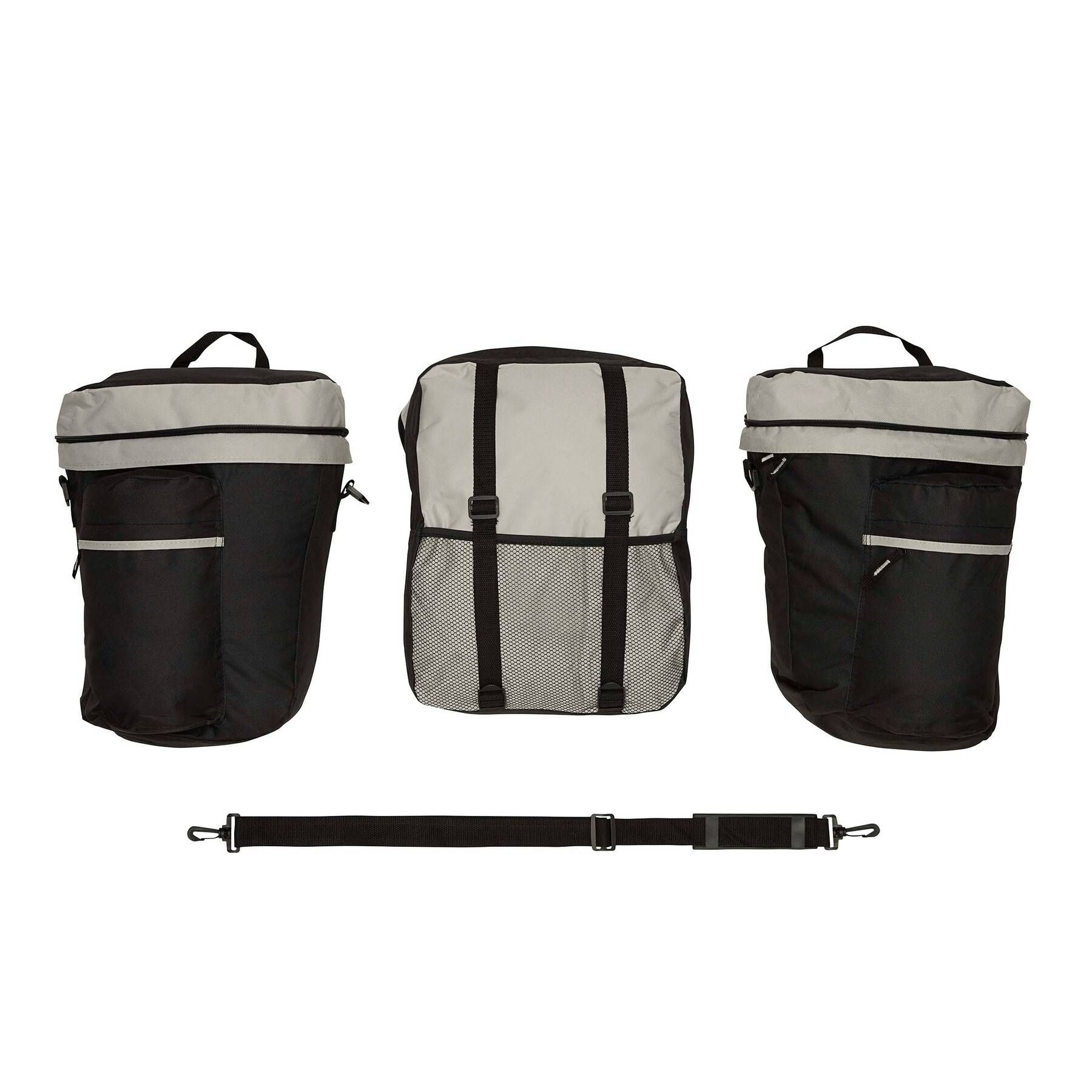 Fahrrad-Packtaschenset BIKE 3-teilig - grau - schwarz-35
