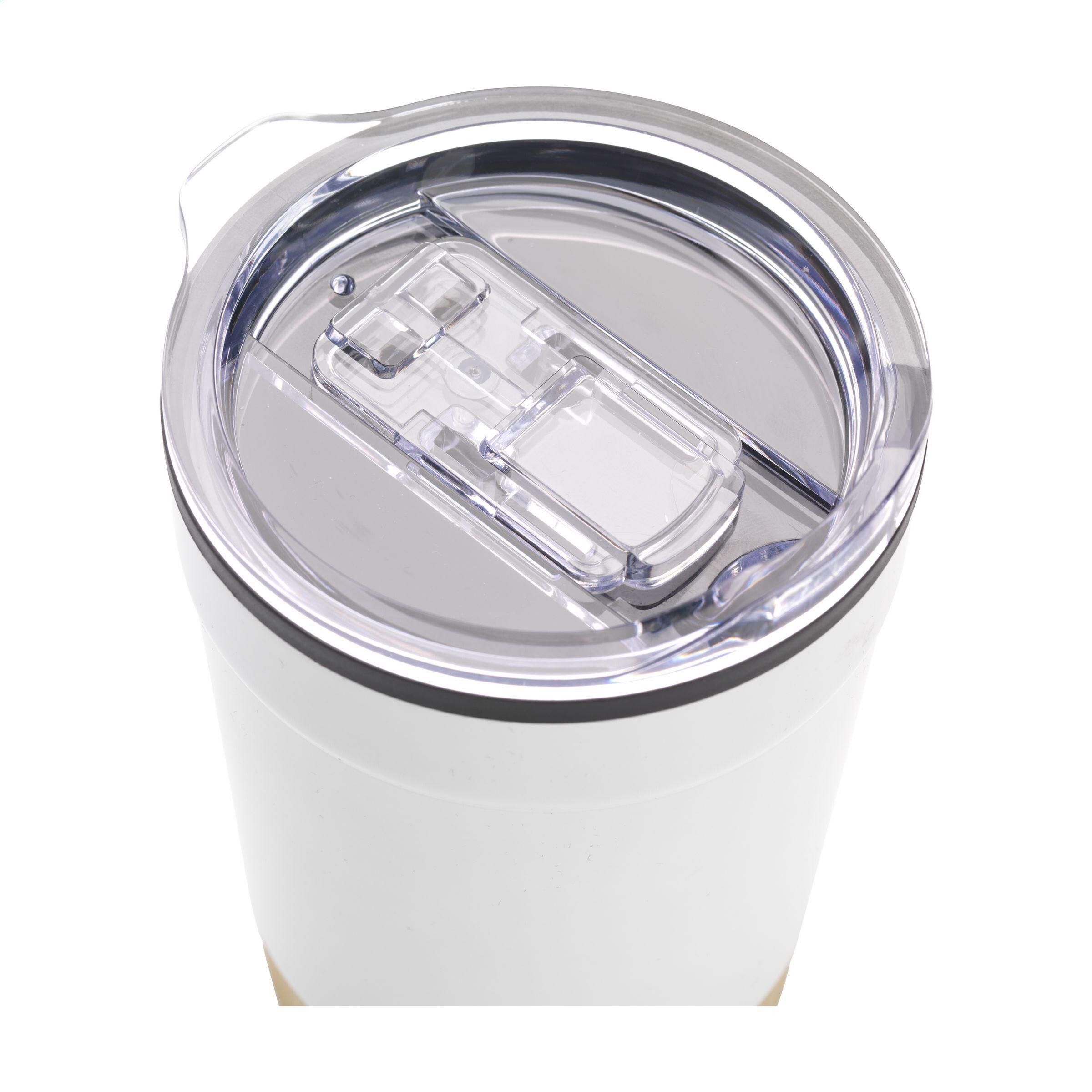 Kobe Bamboo RCS Recycled Steel 350 ml Kaffeebecher - weiß-772