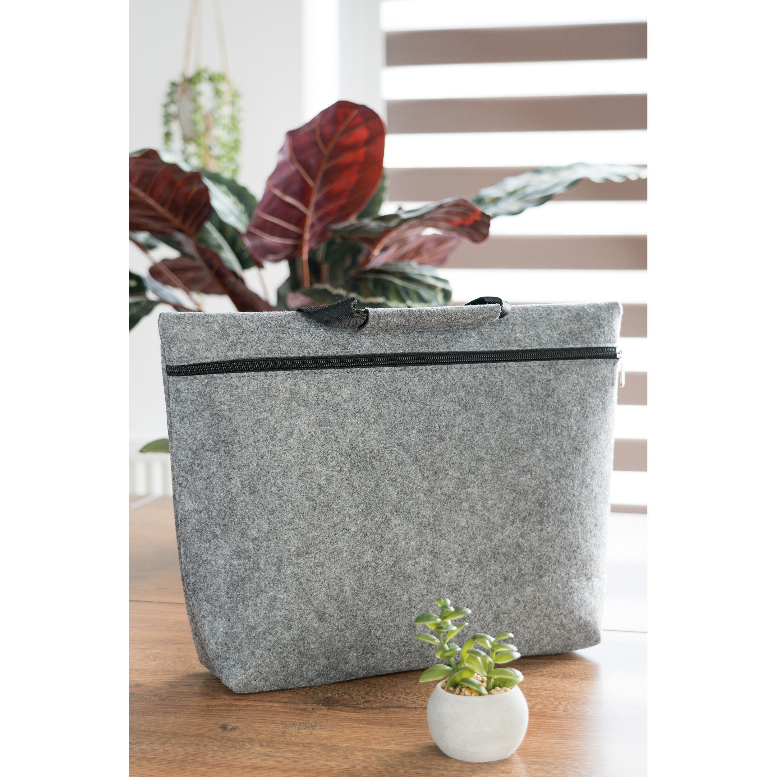 RPET Filz Laptoptasche Lugano - silbergrau-923