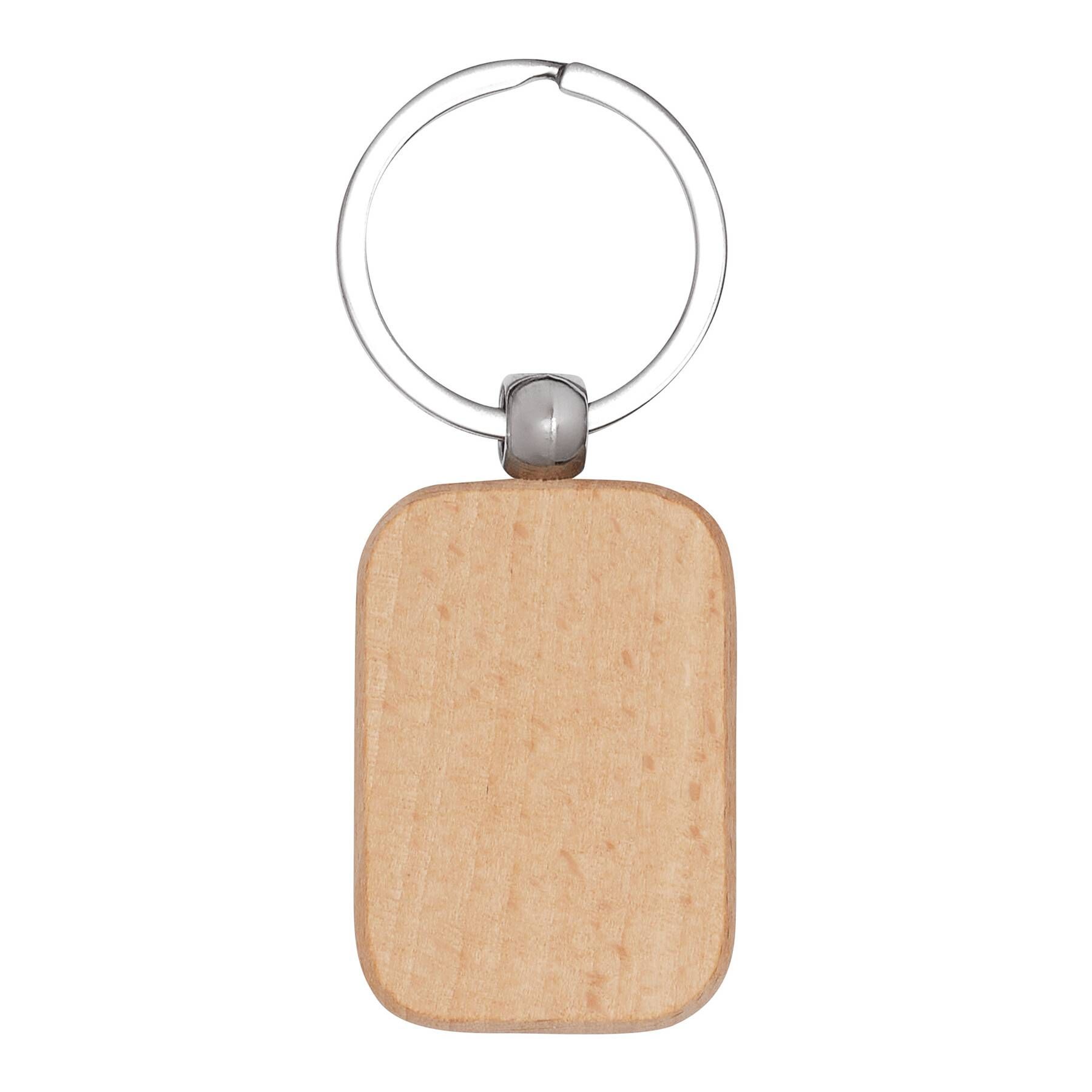 Schlüsselanhänger TIMBER - braun - silber-872