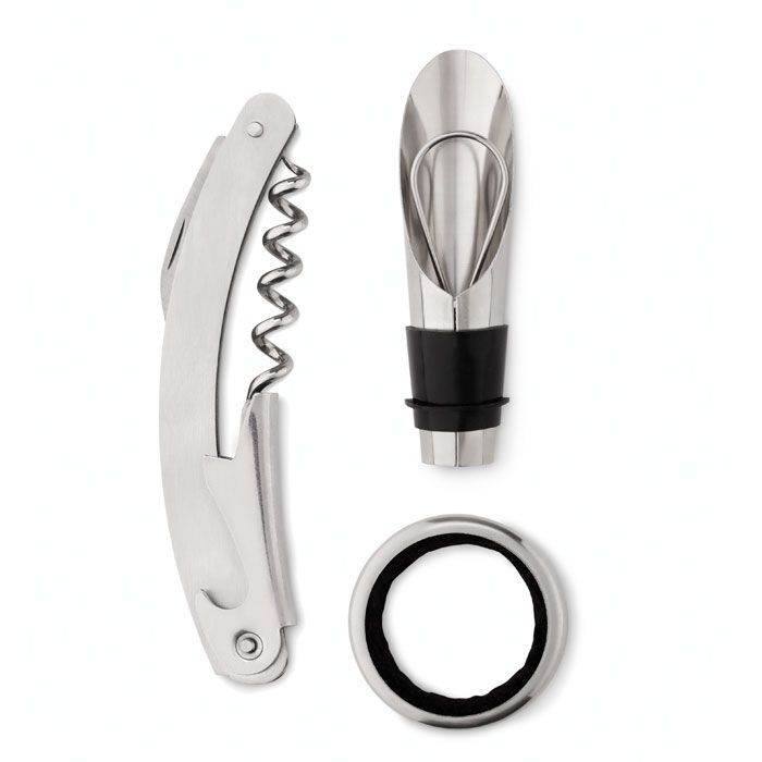 Wein-Set Flasche SETTIE - schwarz-329