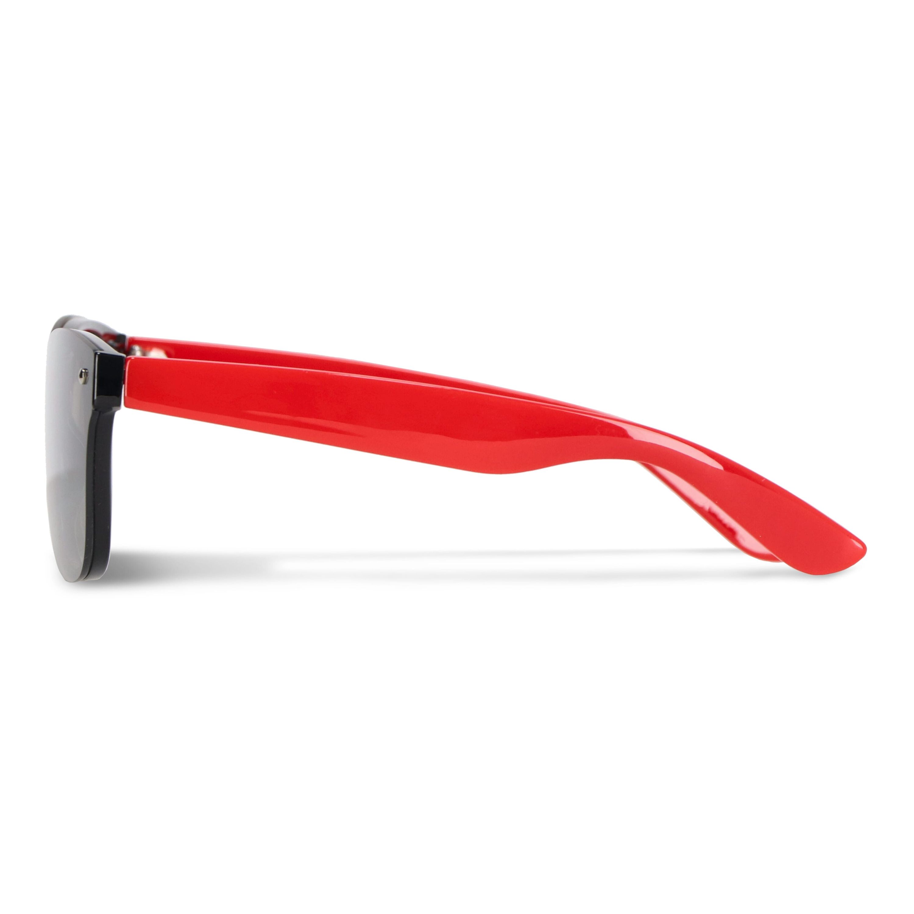 Justin R-PC Sonnenbrille mit verspiegelten Uni-Gläsern UV400 - rot-786