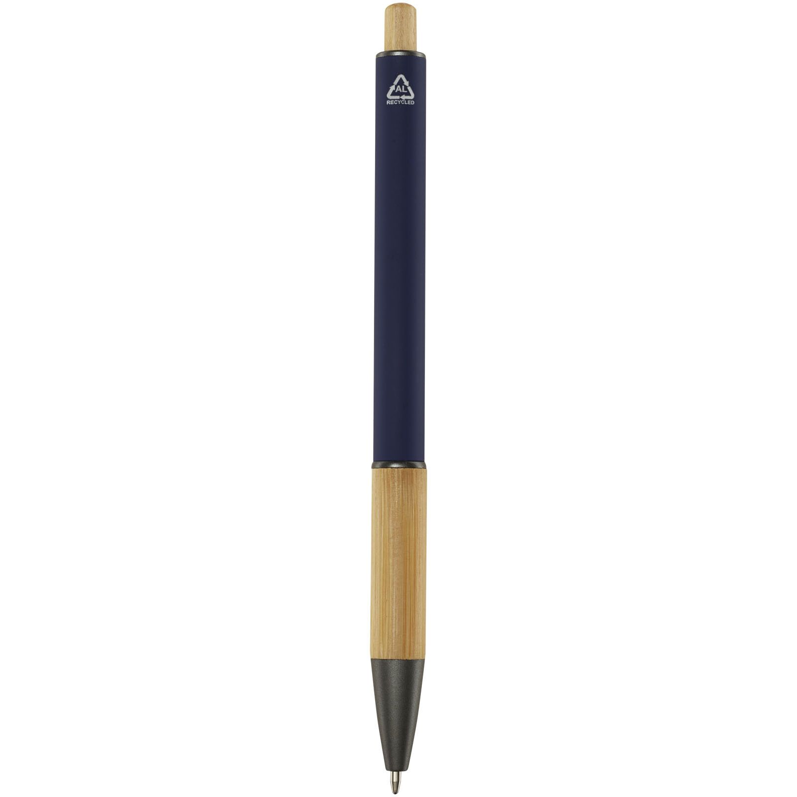 Darius Kugelschreiber aus recyceltem Aluminium (schwarze Mine) - navy-443