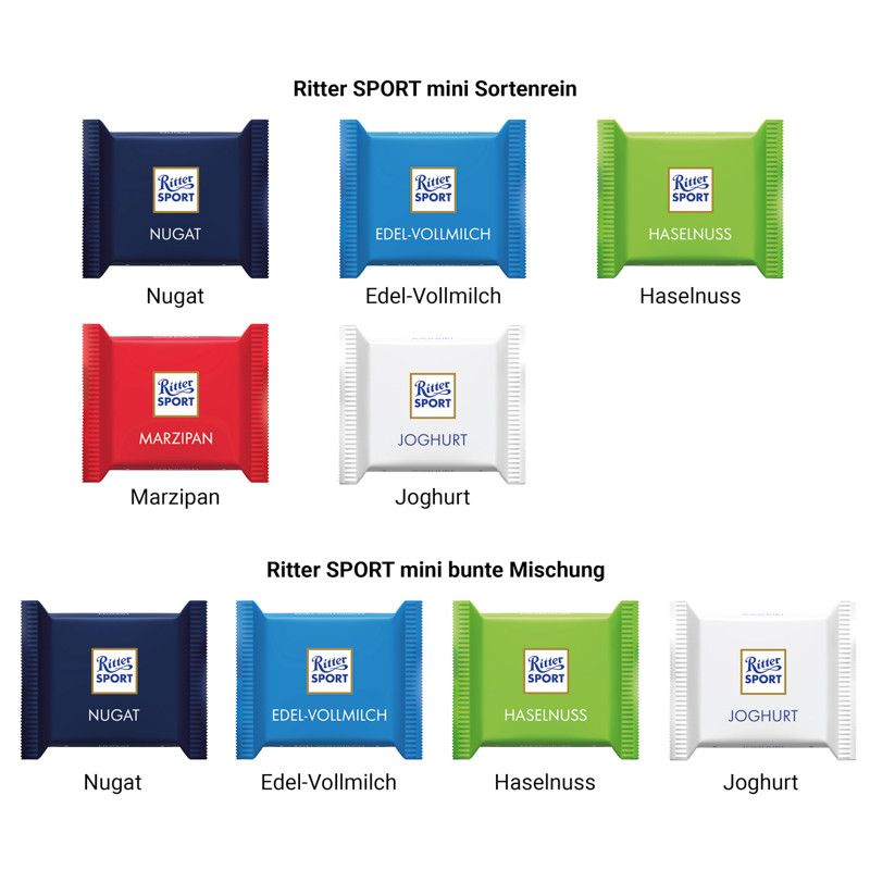 Werbewürfel, Ritter SPORT mini Nugat-582