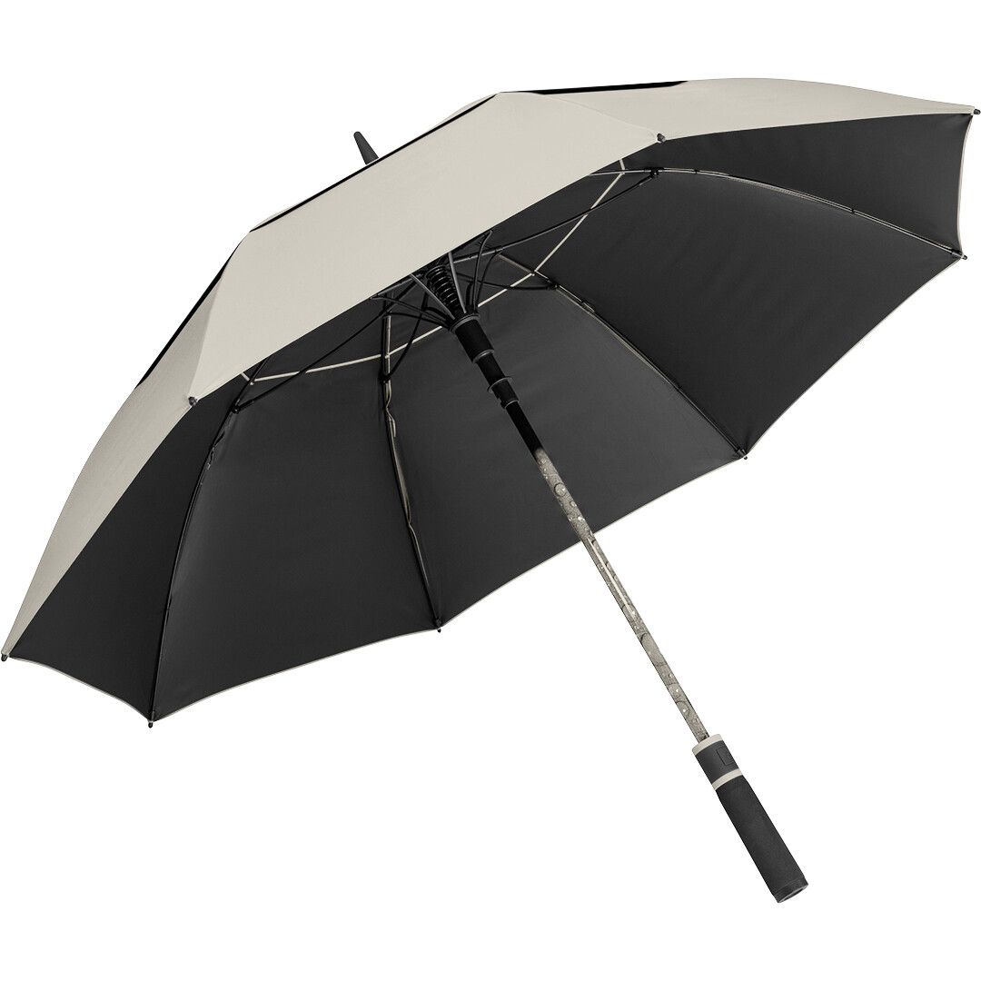 AC-Golf-/Gästeschirm FARE® Doubleface XL Vent mit waterSAVE® Bezug Ø130 cm - naturweiß - schwarz-851