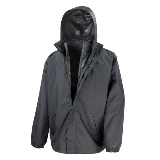 3-in-1 Jacket With Quilted Bodywarmer - black-578