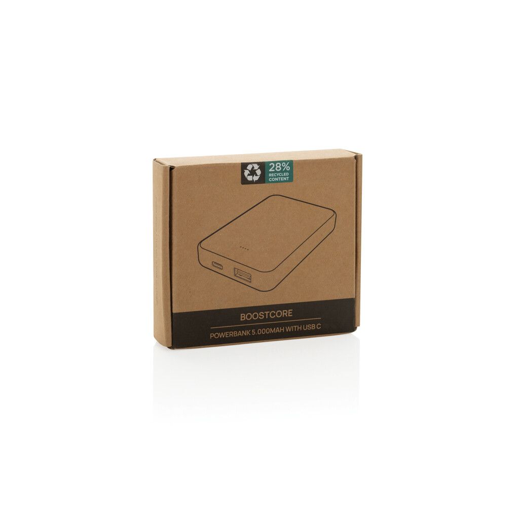 Boostcore 5.000mAh Powerbank aus RCS rec. Kunststoff - schwarz-706