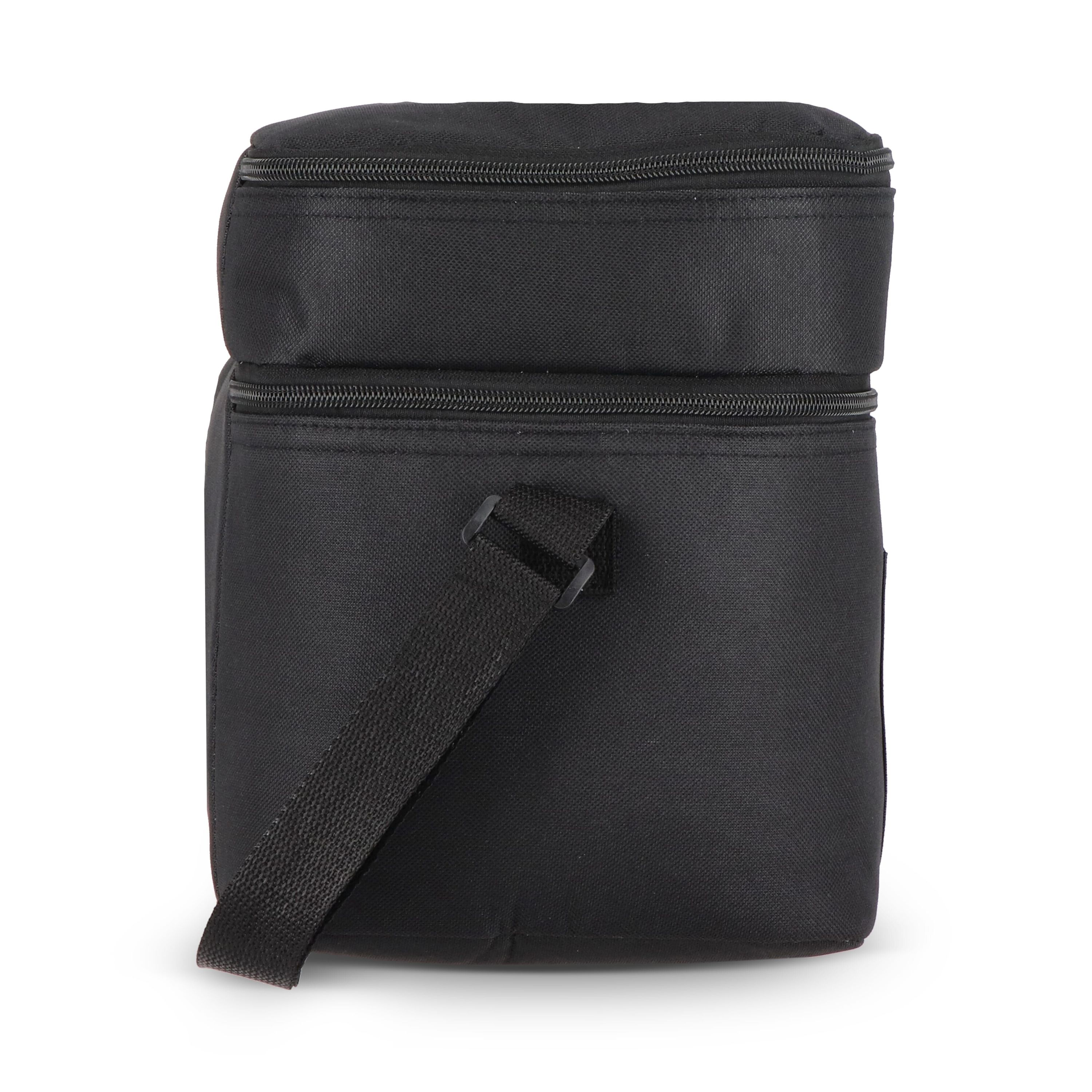 R-PET 600D Doppelfach-Kühltasche 30 x 20 x 25cm 12L - schwarz-34