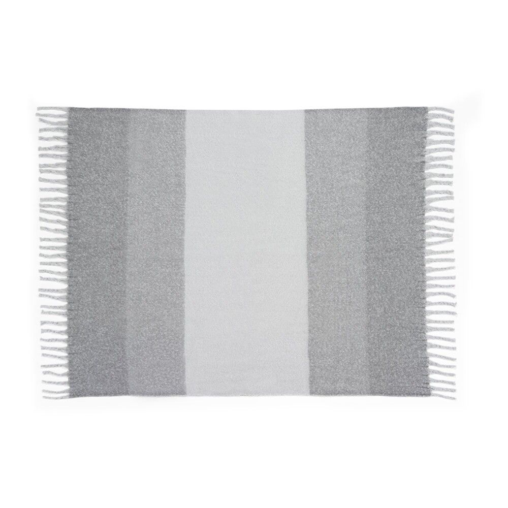COMFY Decke aus recyceltem Polyester rPET 300 g/m², Mohair-Feeling - grau-517