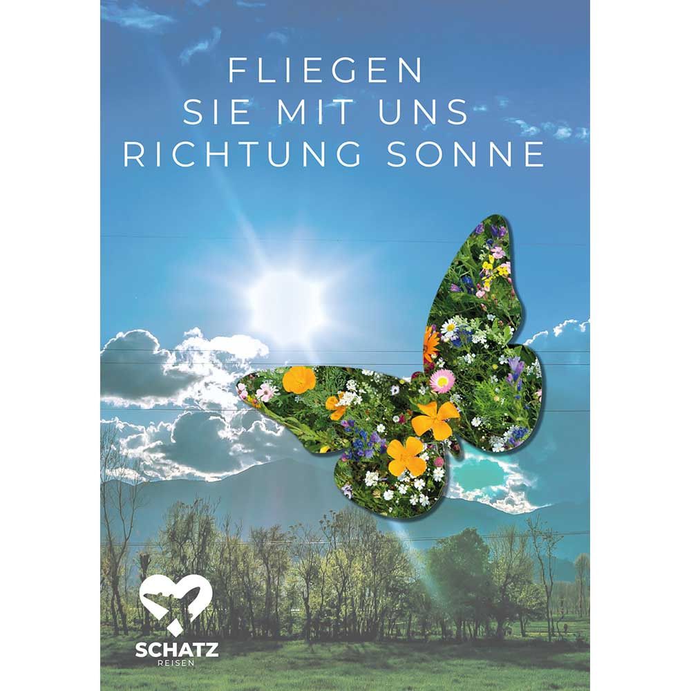 Samenpapier auf A6-Karte - Schmetterling-592