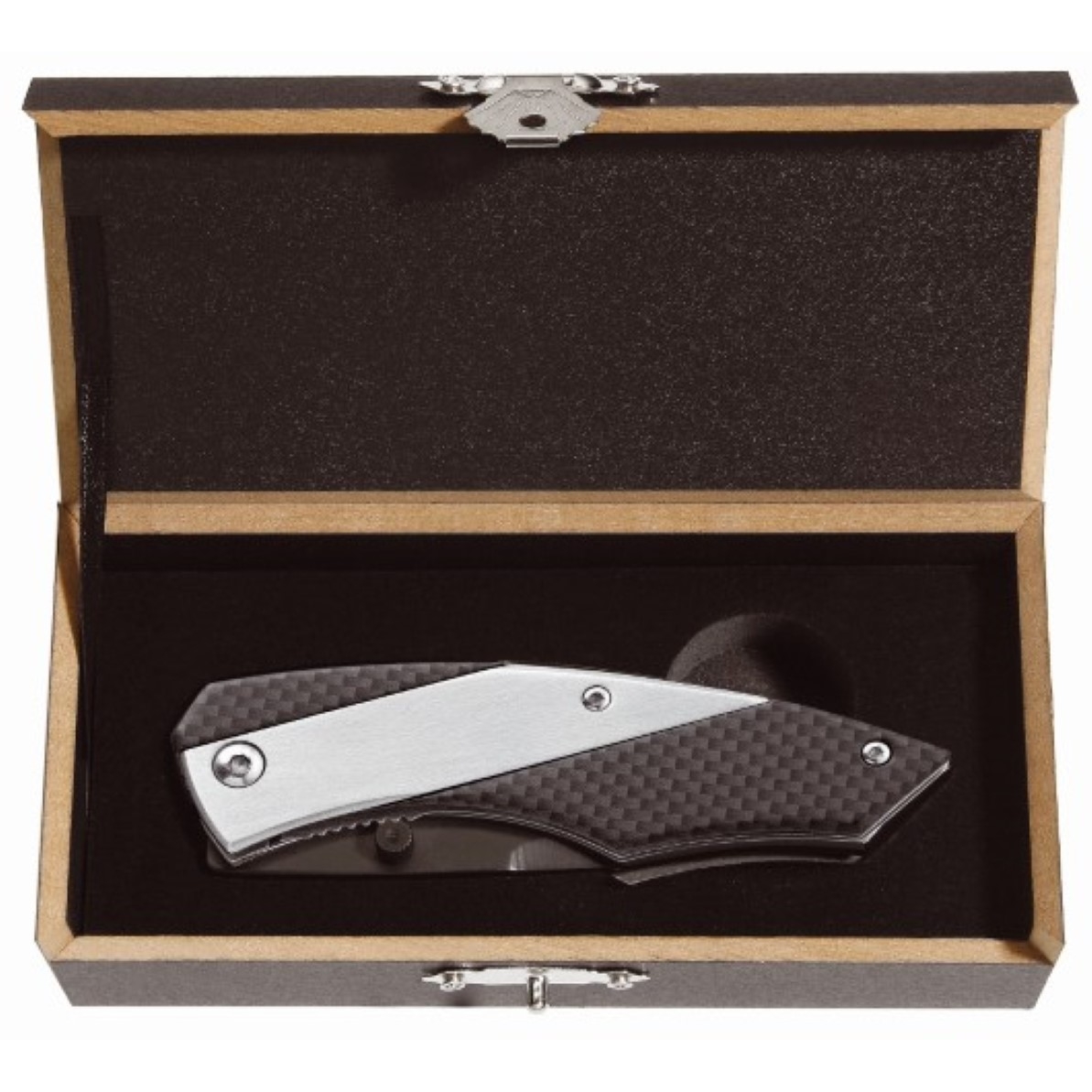 Metmaxx® Taschenmesser "SliderProCarbon" - silber-177