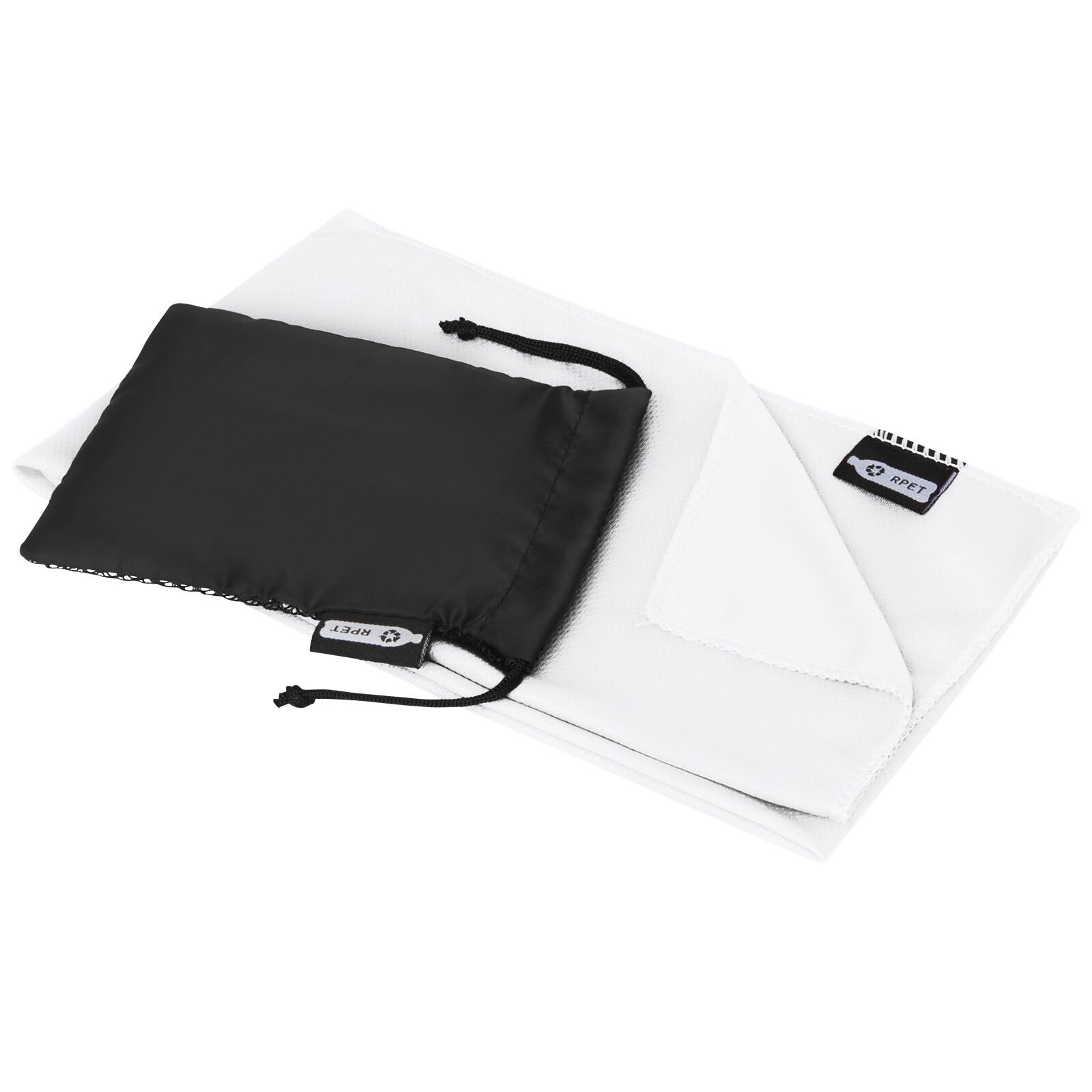 Raquel Sport Kühlhandtuch im Etui aus recyceltem PET Kunststoff 80 x 30 cm - weiss-495