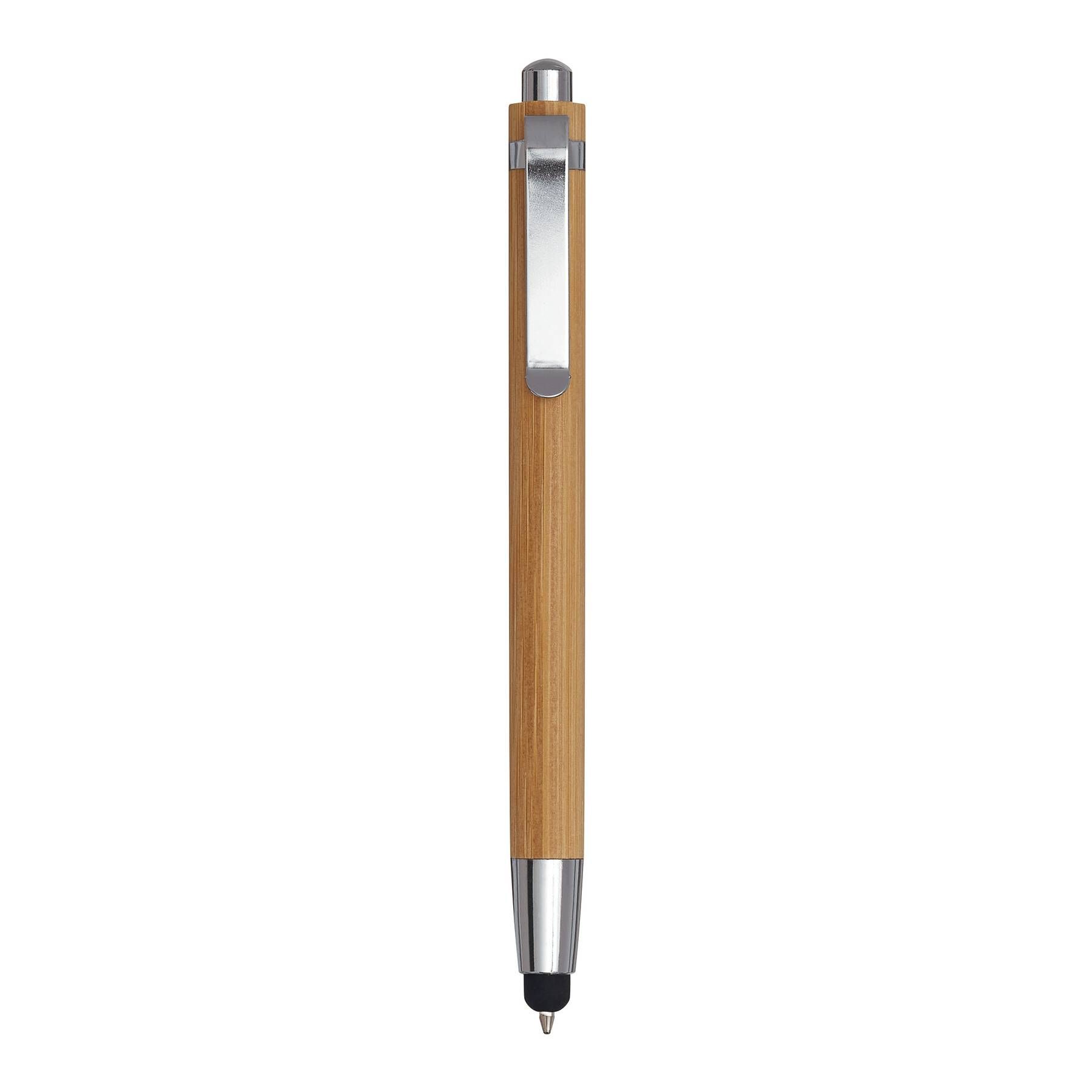 Kugelschreiber TOUCH BAMBOO - braun - silber-314