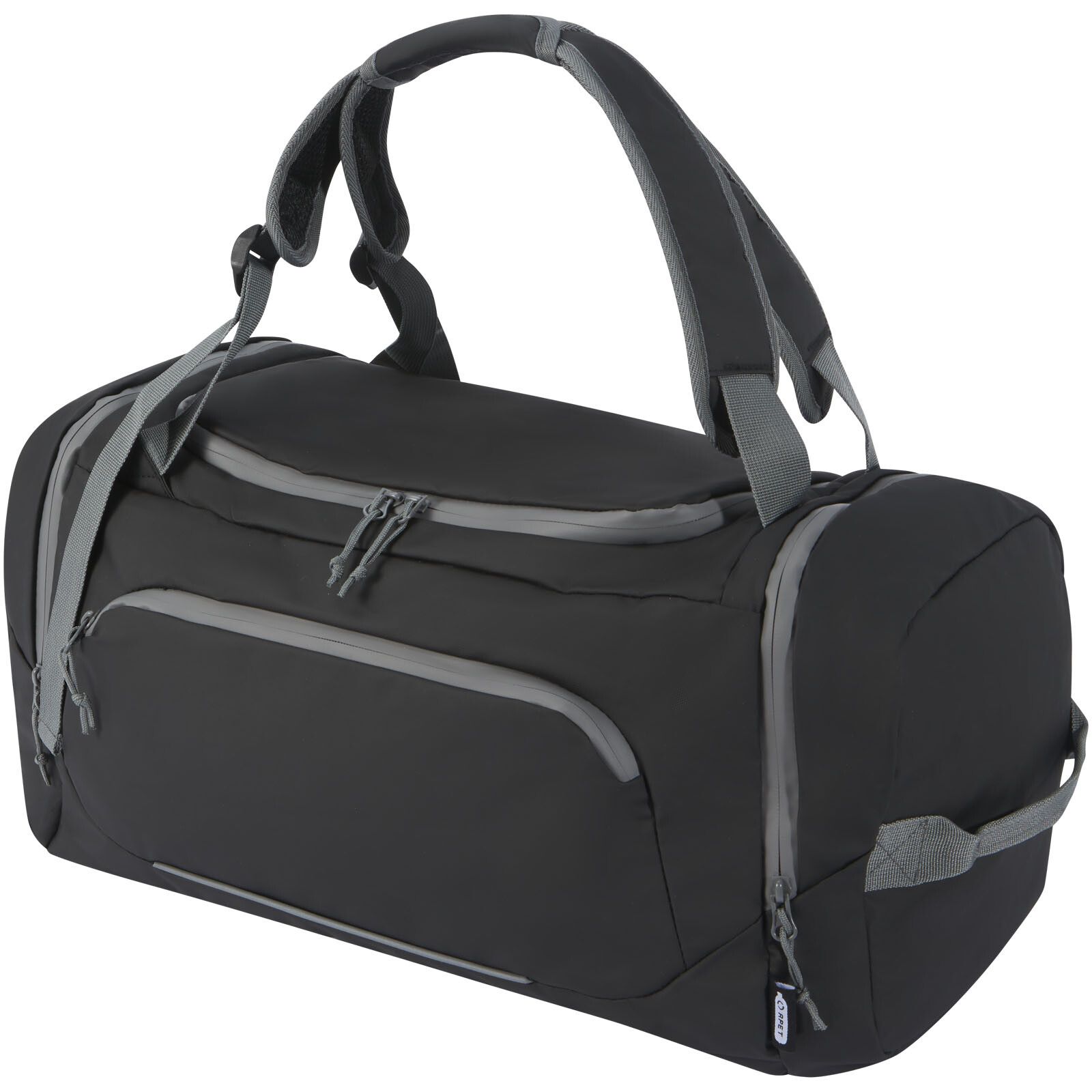Aqua wasserabweisende Reisetasche aus GRS Recyclingmaterial 35 L - schwarz-49
