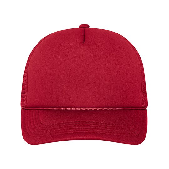 5 Panel Retro Mesh Cap - red - red-268