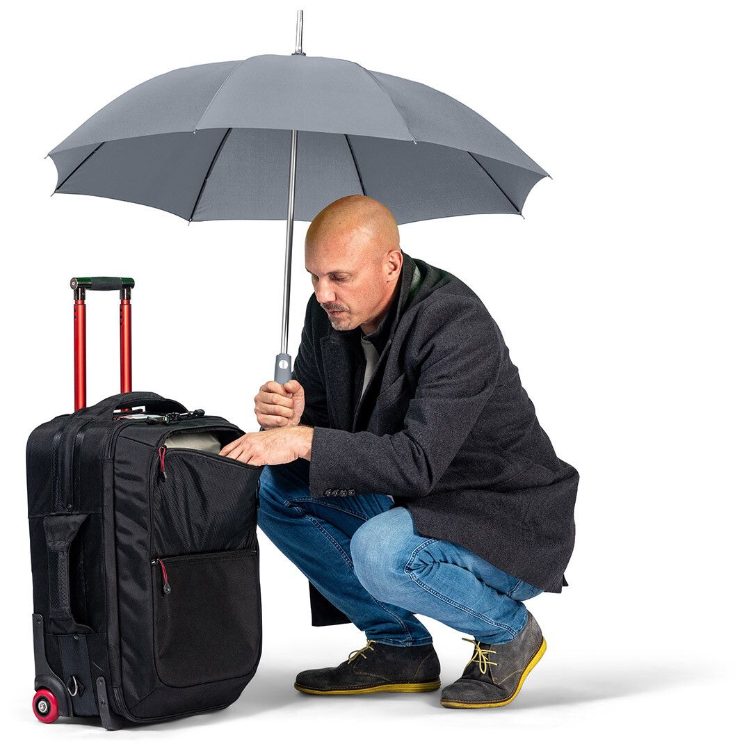 Alu-Stockschirm FARE® AC Ø105 cm - grau-944