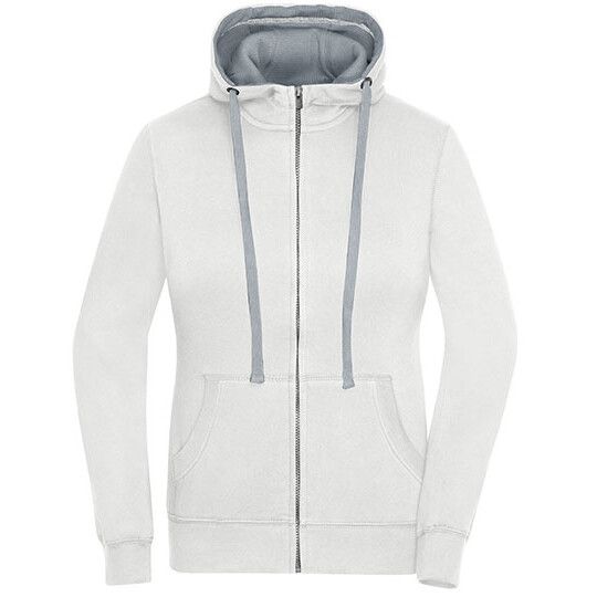Ladies´ Lifestyle Zip-Hoody - off white - grey heather-972