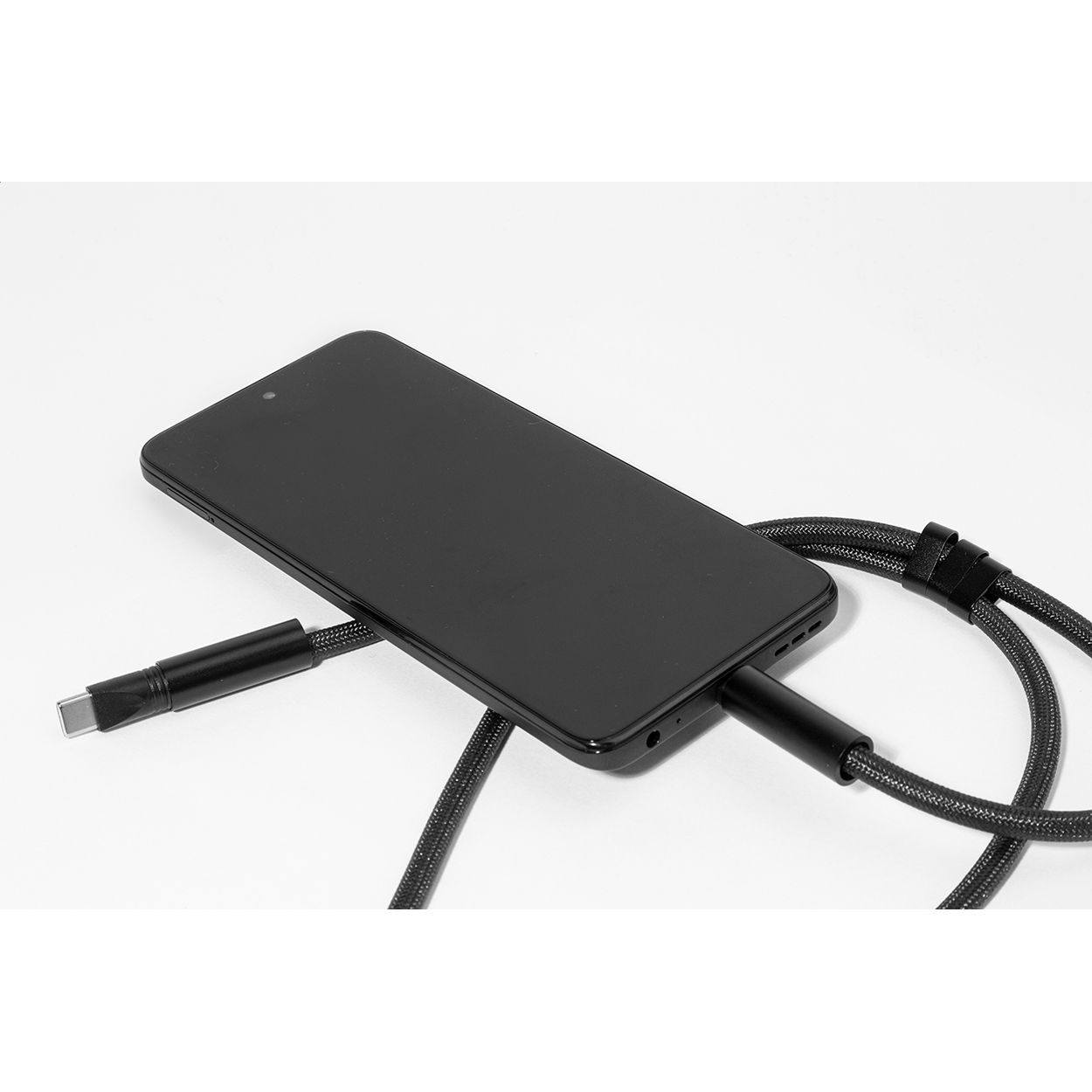 HolCharge 60W Lanyard mit Lade- und Datenkabel aus RPET - schwarz-460