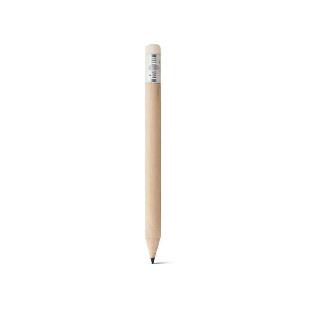BARTER Mini-Bleistift mit Radiergummi und Härtegrad HB - naturhell-456