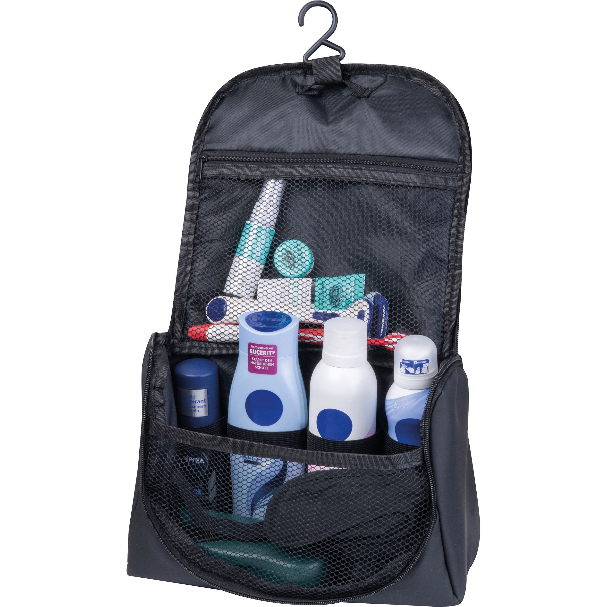 Kosmetiktasche mit Aufhängehaken NOAH - schwarz-546
